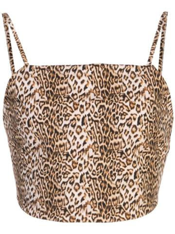 Marcia Back-tie Top - Brown