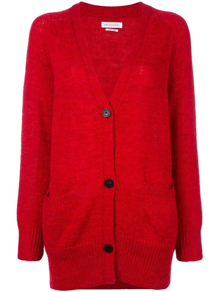 Isabel Marant Étoile Gram Cardigan, Women's, Size: 38, Red, Alpaca/wool/linen/flax/polyester