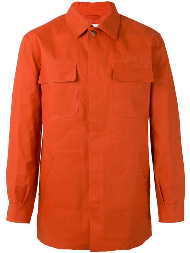 Mackintosh Patch Pocket Over Shirt - Yellow & Orange