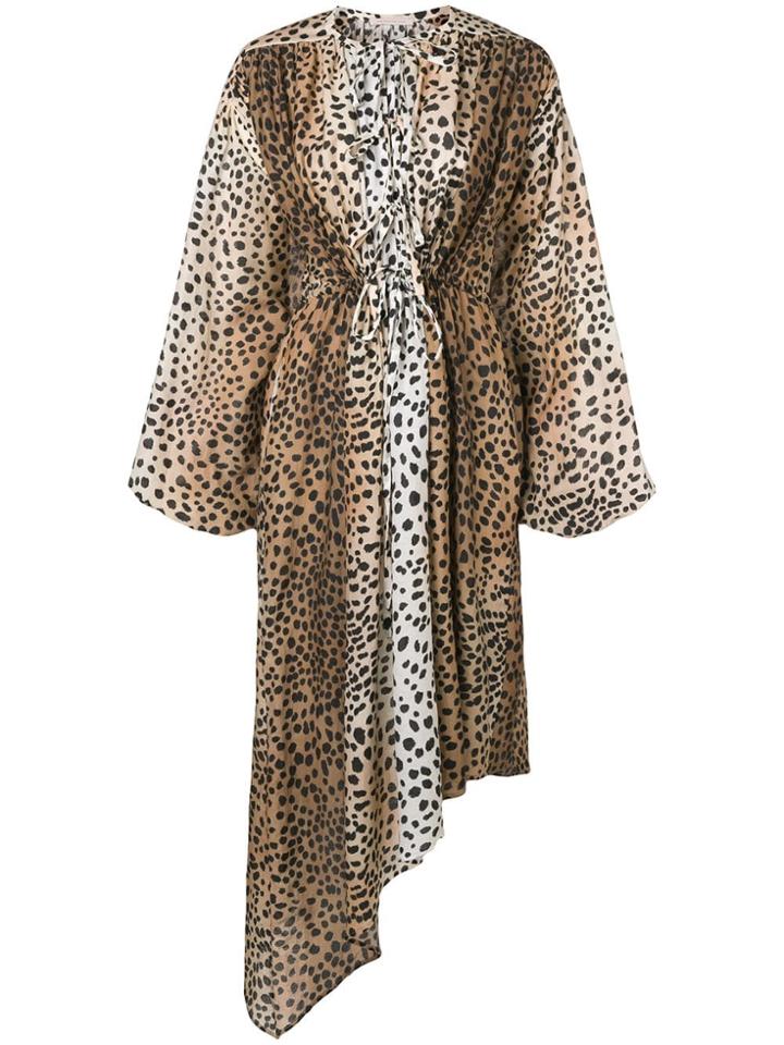 Christopher Kane Cheetah Bow Dress - Neutrals