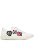 Jimmy Choo Cash Patch Embellished Sneakers - White