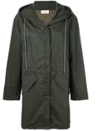 The White Briefs Loose Fit Parka Coat - Green