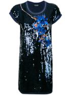 Twin-set - Sequin Embellished Dress - Women - Cotton/nylon/polyester/viscose - Xs, Blue, Cotton/nylon/polyester/viscose