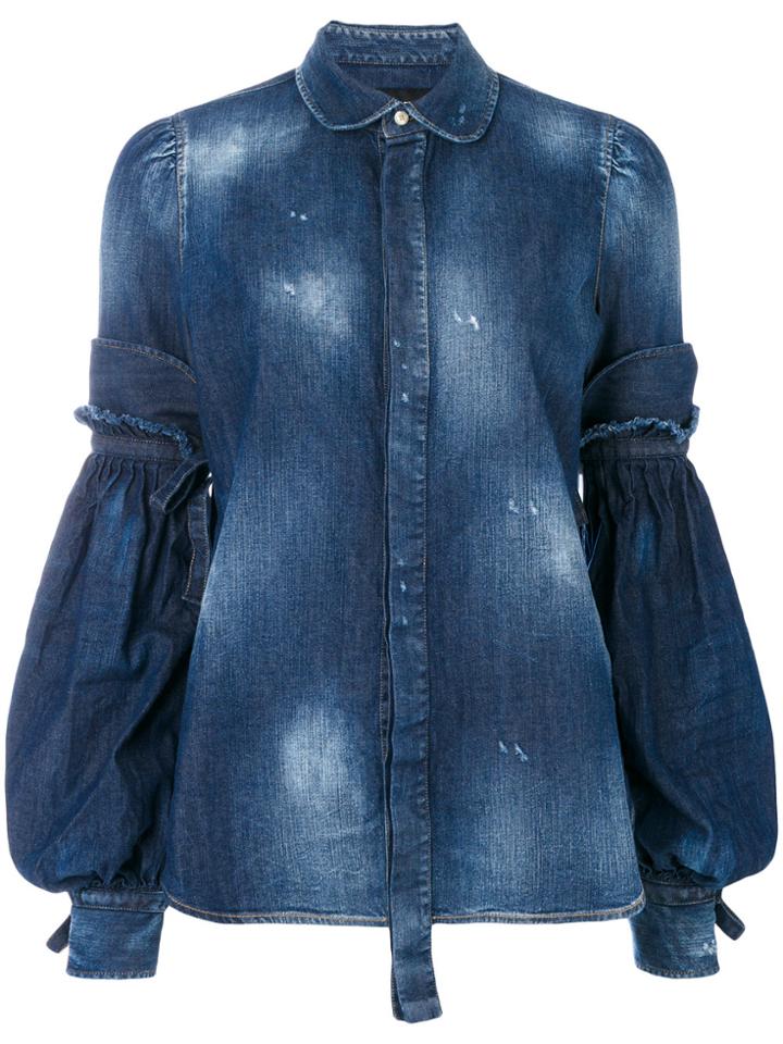 Dsquared2 Balloon Sleeve Shirt - Blue
