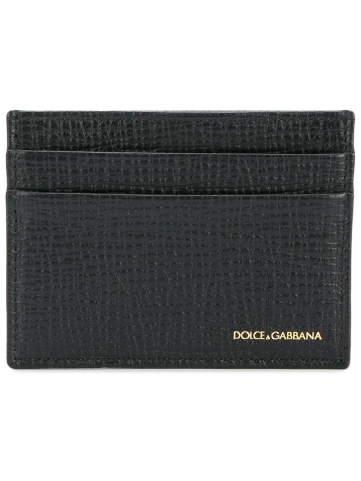 Dolce & Gabbana Textured Logo Card-holder - Black