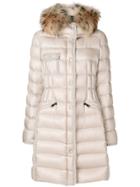 Moncler Hermifur Padded Coat - Nude & Neutrals