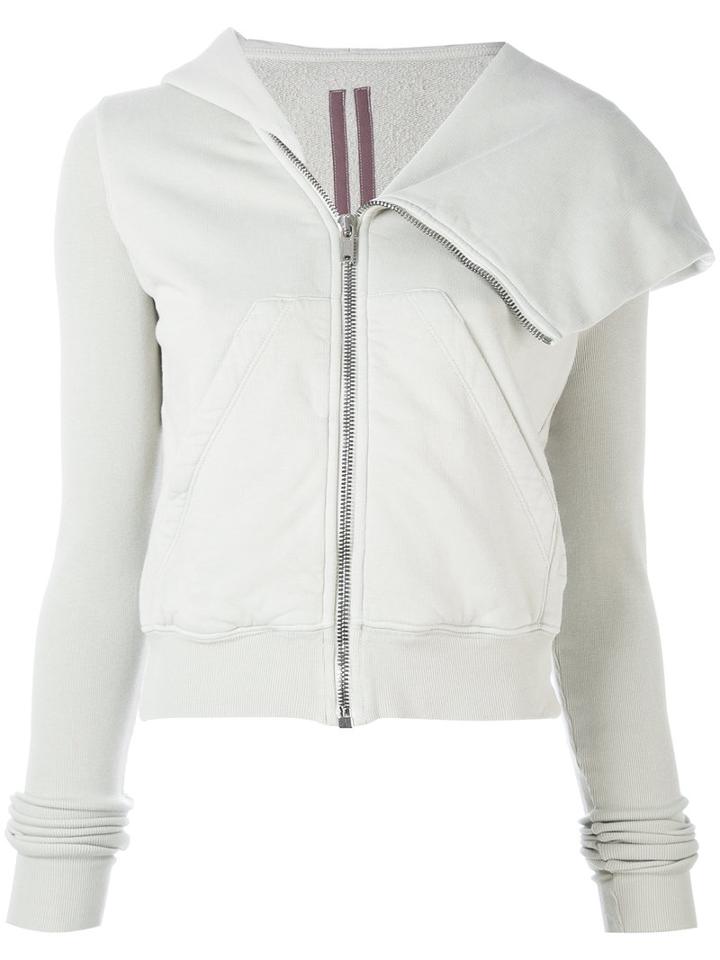 Rick Owens Drkshdw - Knitted Jacket - Women - Cotton - L, Grey, Cotton