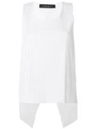Federica Tosi Ribbed Vest Top - White