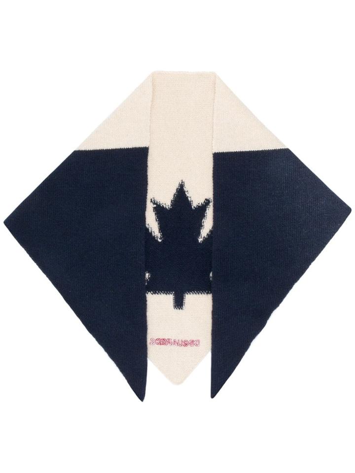 Dsquared2 Logo Knit Neck Scarf - Blue