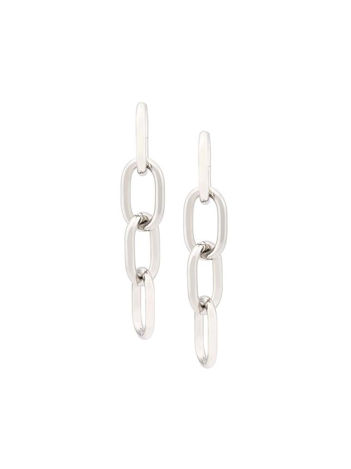 Alexander Wang Four Link Chain Earrings, Women's, Grey