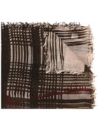 Faliero Sarti Abstract Print Scarf - Brown