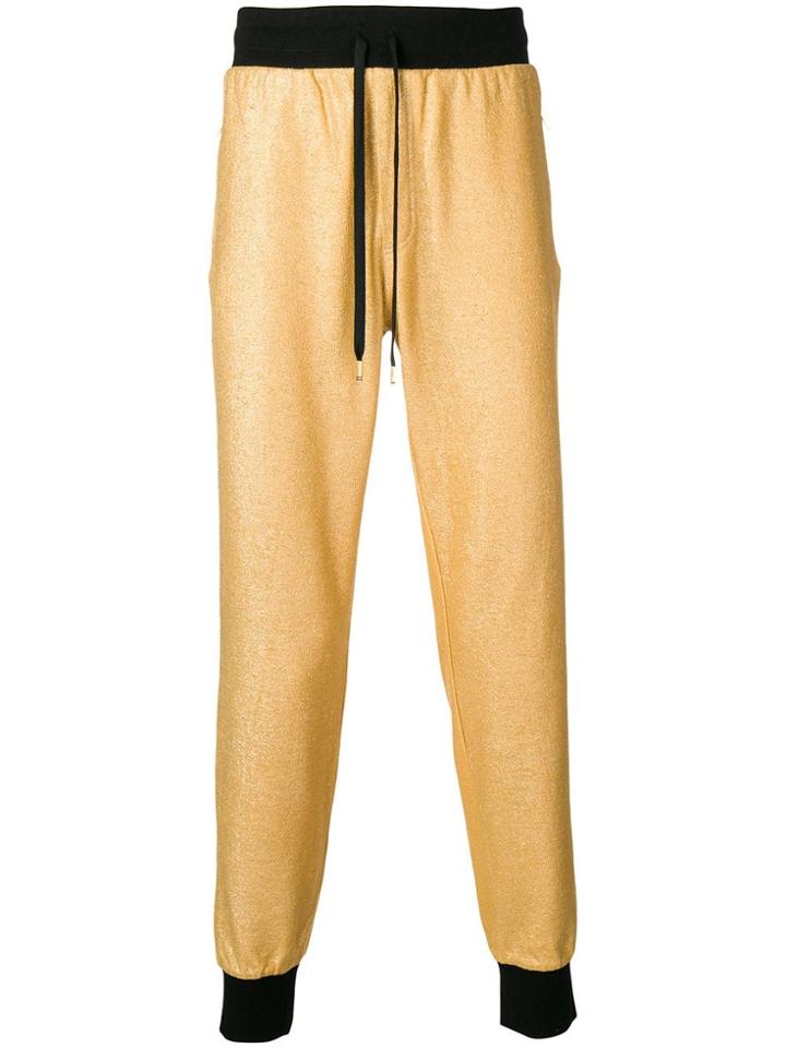 Dolce & Gabbana Glittered Joggers - Yellow
