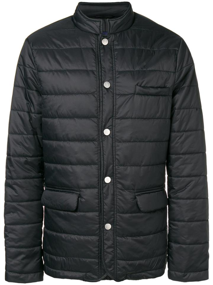 Eleventy Press Stud Padded Jacket - Black