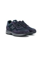 Hogan Kids Lace-up Logo Sneakers - Blue