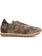 Alberto Fasciani Panelled Camouflage Sneakers - Green