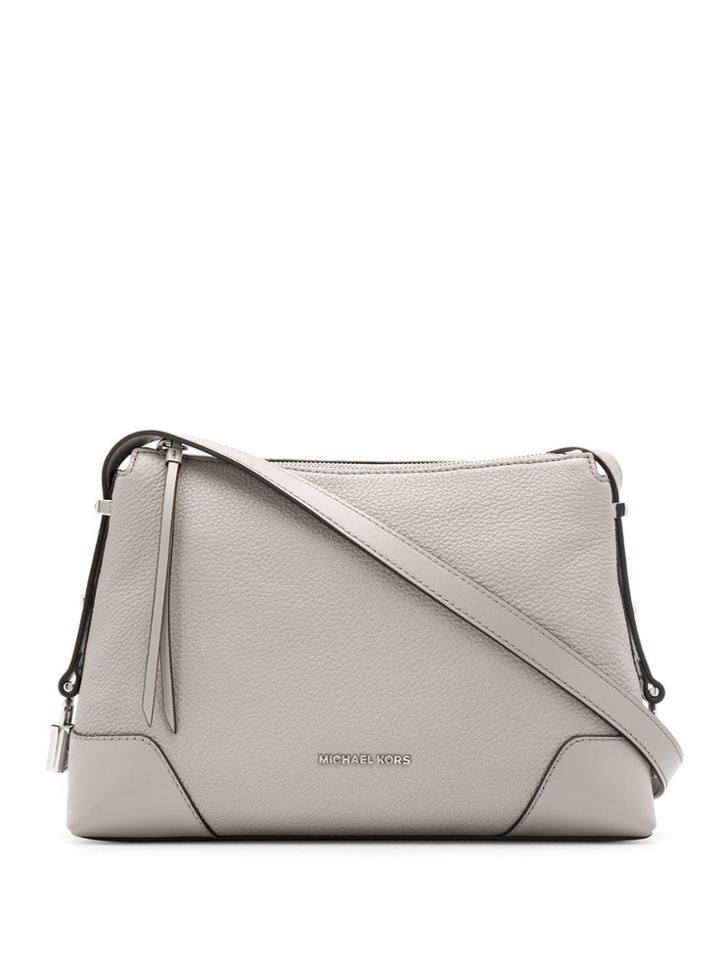 Michael Michael Kors Crosby Pebbled Messenger Bag - Grey