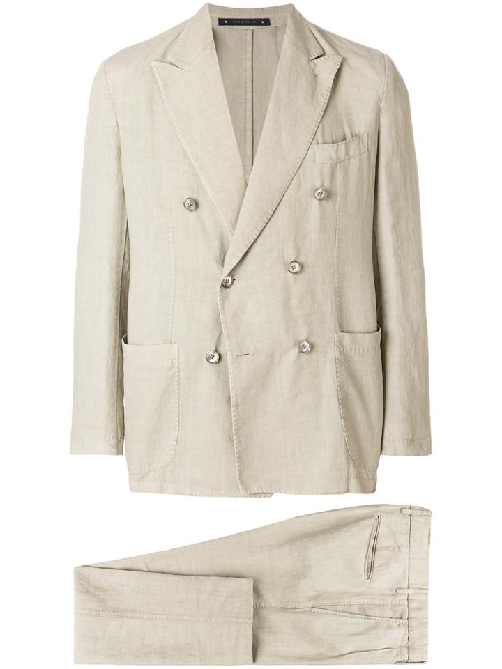 Bagnoli Sartoria Napoli Double Breasted Two Piece Suit - Nude &
