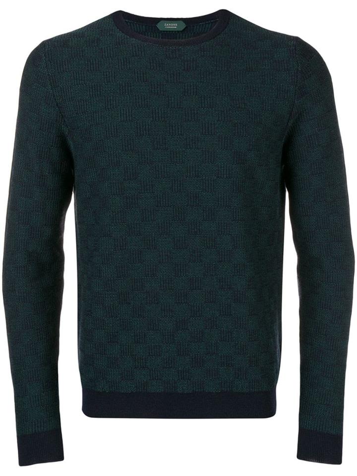 Zanone Round Neck Jumper - Green