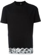 Versus Hem Logo Print T-shirt, Men's, Size: L, Black, Cotton