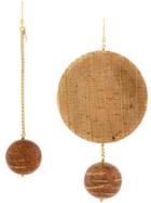 Rosantica Bamboo Pendant Earrings - Nude & Neutrals