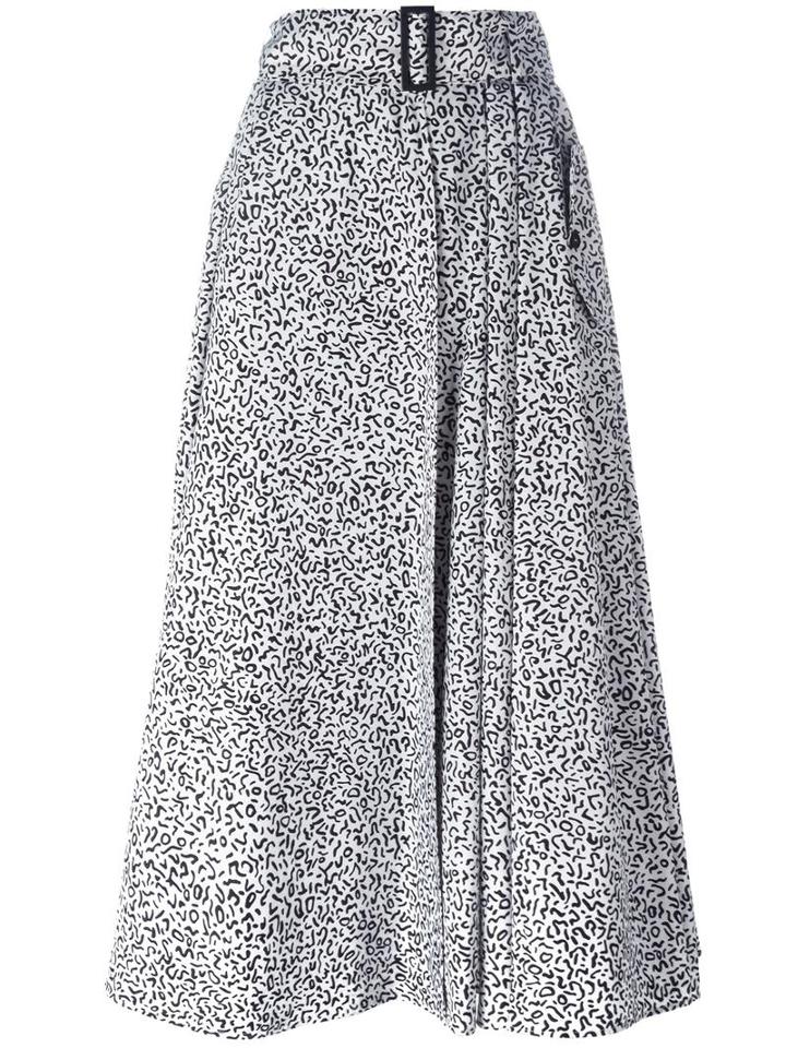 Max Mara Leopard Print Mid Skirt, Women's, Size: 40, White, Polyester