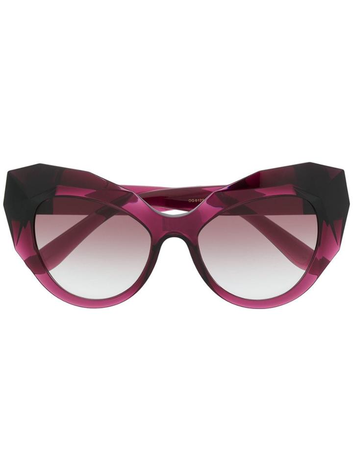 Dolce & Gabbana Eyewear Oversized Cat Eye Sunglasses - Pink