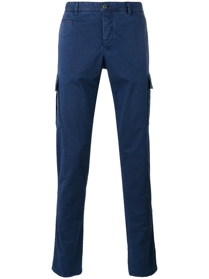 Pt01 Combat Trousers, Men's, Size: 54, Blue, Virgin Wool/spandex/elastane