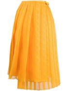 Fendi Pleated Wrap Skirt - Yellow