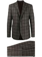 Tagliatore Check Two-piece Formal Suit - Grey