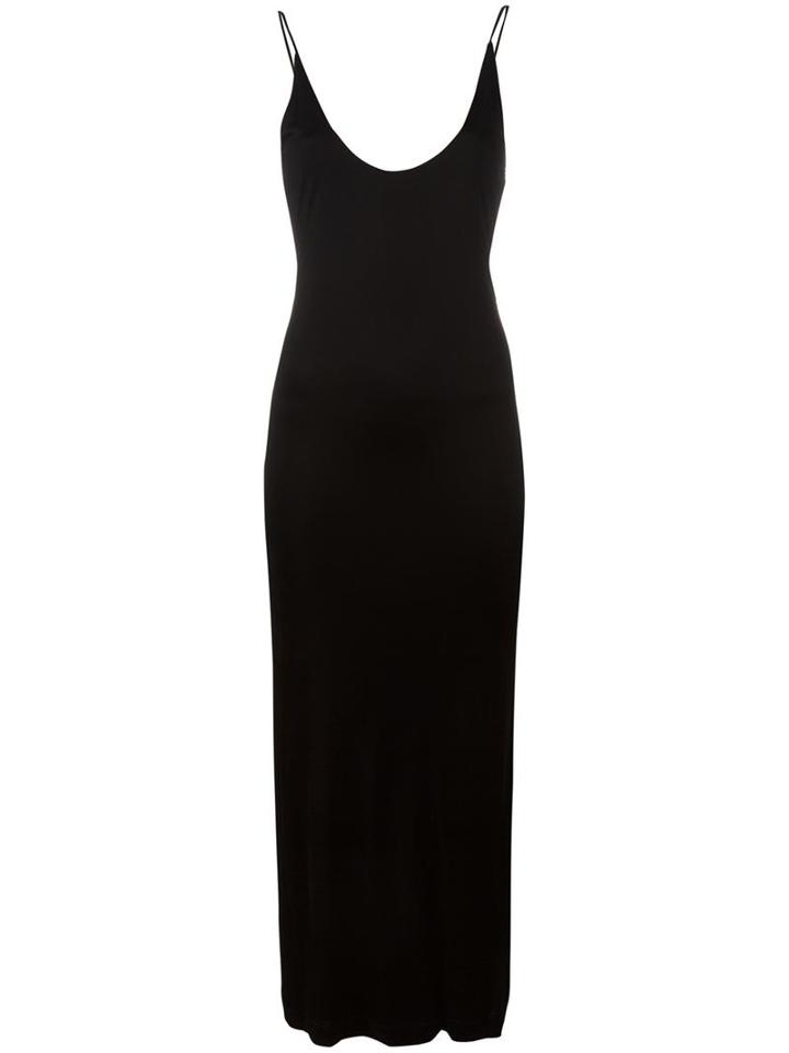 T By Alexander Wang Interlock Criss-cross Strap Dress, Women's, Size: Medium, Black, Silk/spandex/elastane/viscose