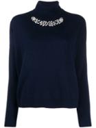 Liu Jo Crystal Embellished Jumper - Blue