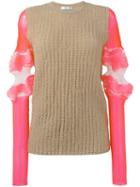 J.w.anderson Sleeve Detail Jumper, Women's, Size: Medium, Nude/neutrals, Polyester/polyamide/spandex/elastane/cotton