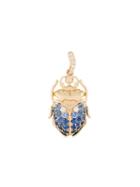 Aurelie Bidermann 'scarab' Sapphire And Diamond Pendant