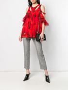 Alexander Mcqueen Poppy Print Blouse - Red