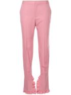 Irene Frilled Hem Trousers - Pink