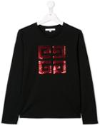 Givenchy Kids Sequin Long Sleeved T-shirt - Black
