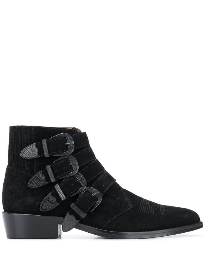 Toga Virilis Multiple Buckle Boots - Black
