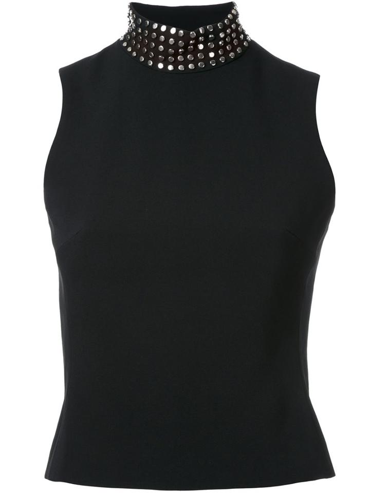 David Koma Studded Neck Top