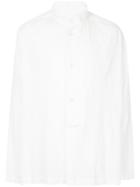 Issey Miyake Men Band Collar Shirt - White