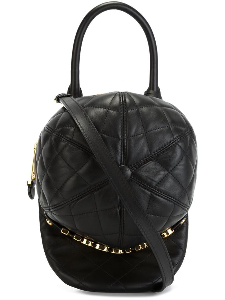 Moschino Quilted Cap Tote - Black