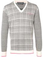 Alexander Mcqueen Checked Sweater - Grey