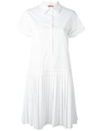 No21 Flared Shirt Dress, Women's, Size: 40, White, Cotton