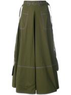 Marni Contrast Stitch Skirt - Green