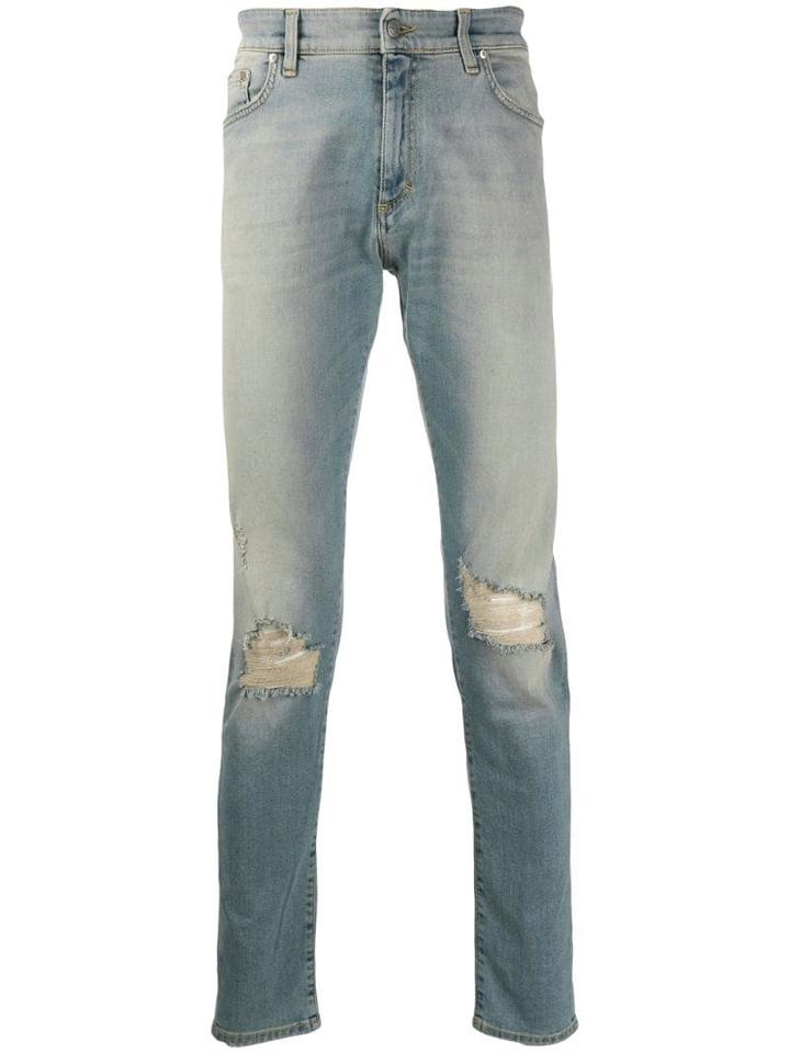 Represent Ripped Detail Jeans - Blue