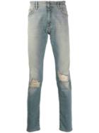 Represent Ripped Detail Jeans - Blue