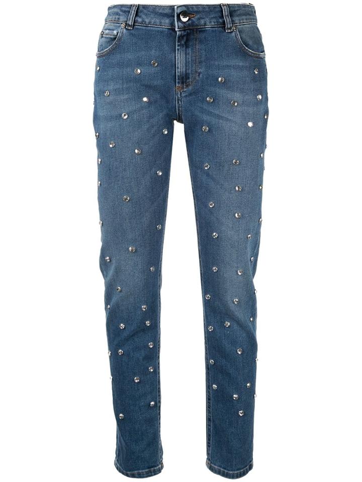 Red Valentino Crystal Embellished Jeans - Blue