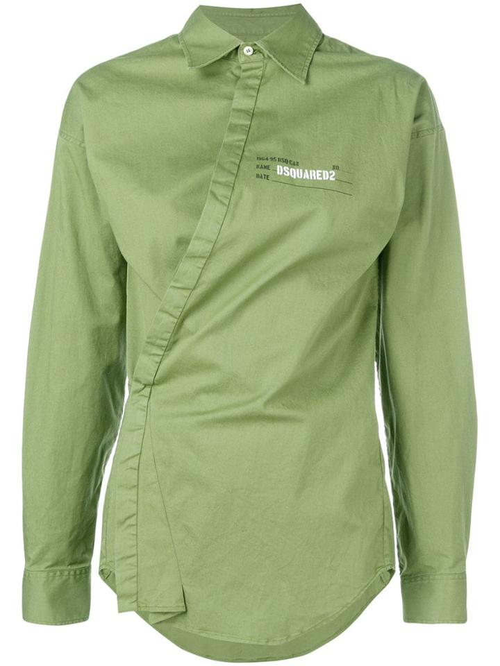 Dsquared2 Asymmetric Shirt - Green