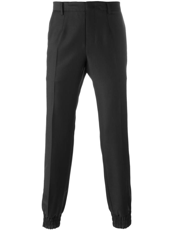Wooyoungmi Tailored Trousers, Men's, Size: 50, Black, Polyester/spandex/elastane/wool