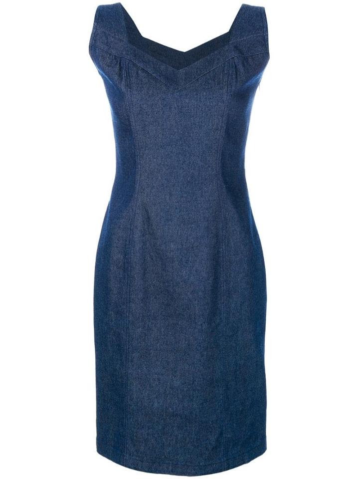 John Galliano Pre-owned Denim Sleeveless Dress - Blue