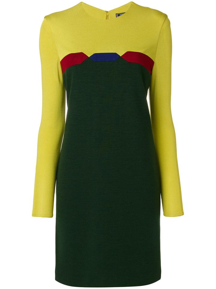 Versace Vintage Colour-block Dress - Green